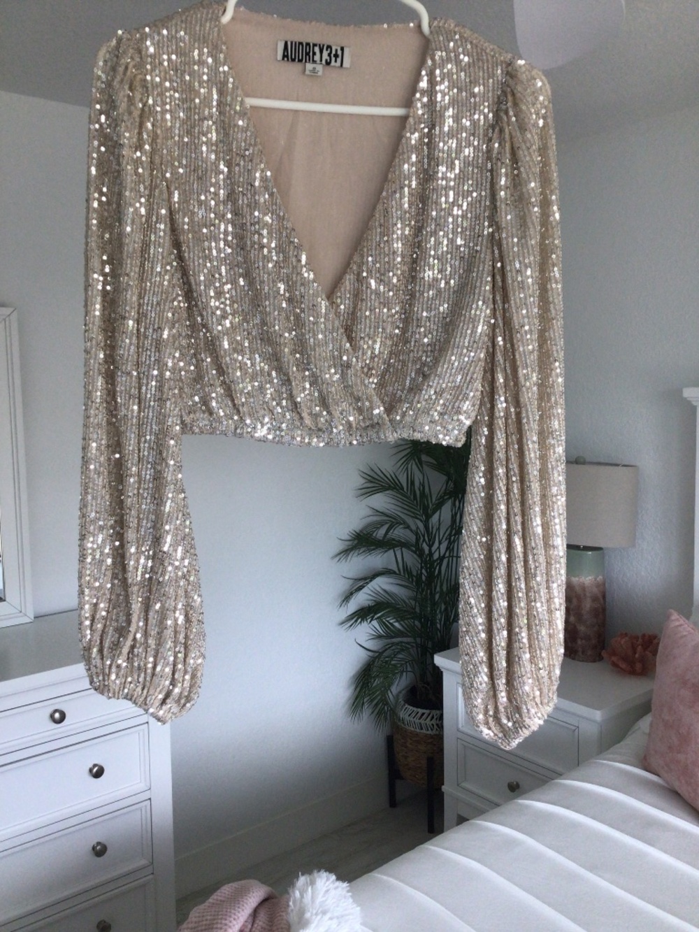 Sequin crop top